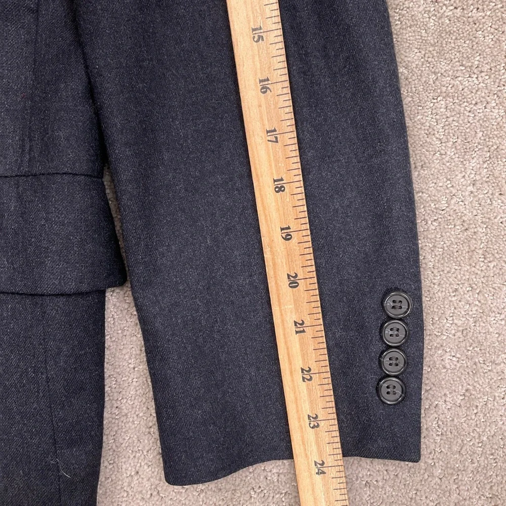 Hart Schaffner Marx Walkers Suit Mens 43R Charcoal‎ Gray 2-Piece Virgin Wool